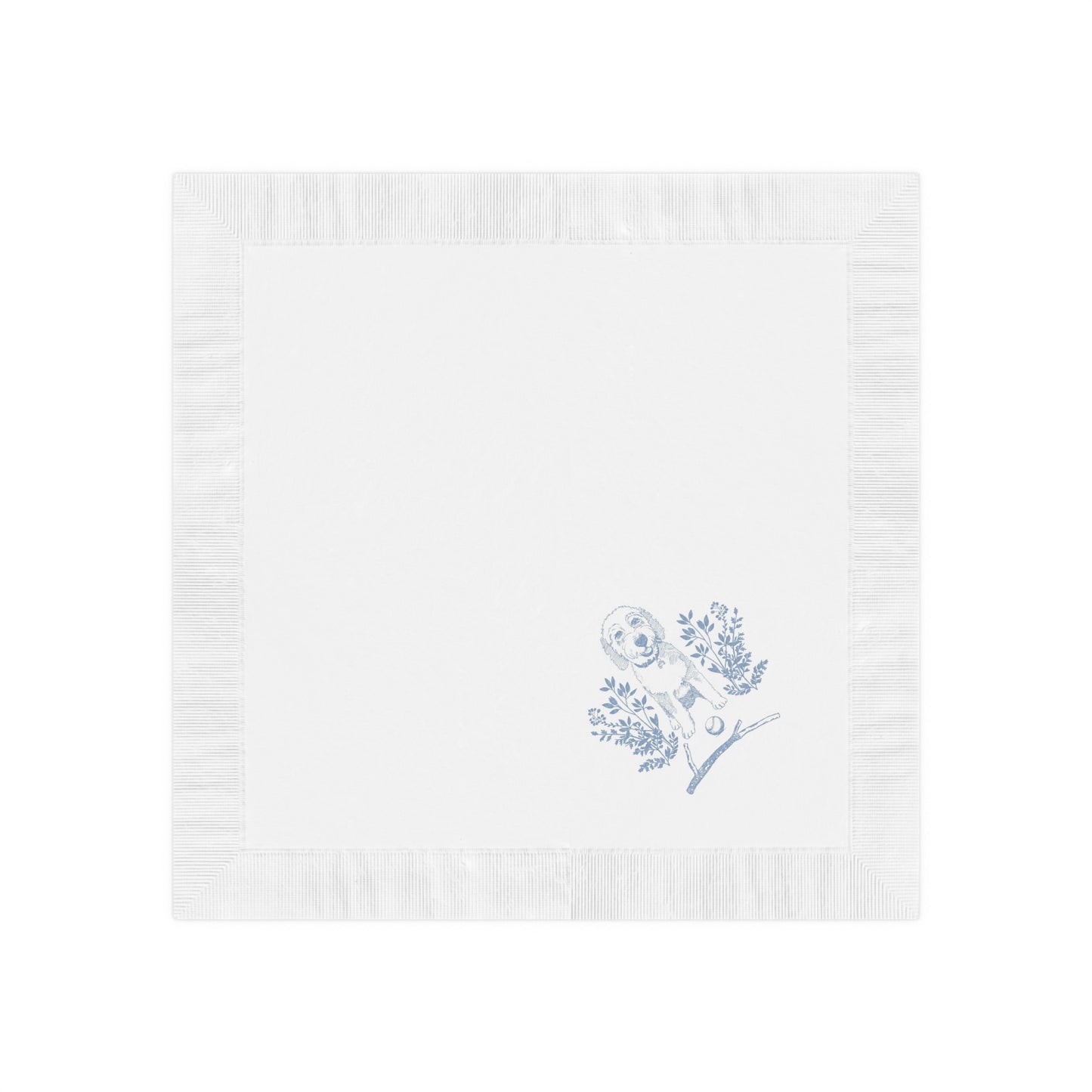 White Coined Napkins KODIAK Saffir Fahey