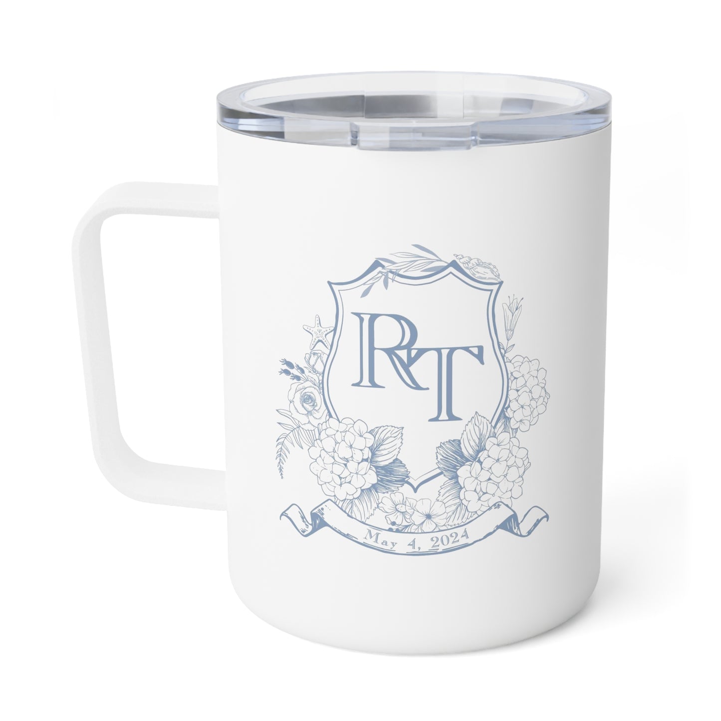 R&T Crest Insulated Coffee Mug, 10oz Saffir